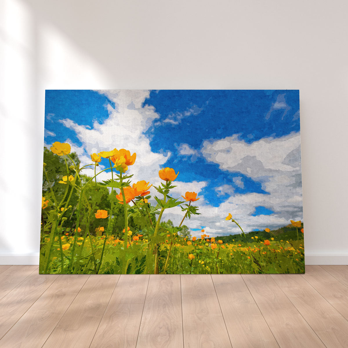 California Poppies Under The Blue Skies Stunning Wall Art by Denise Dundon