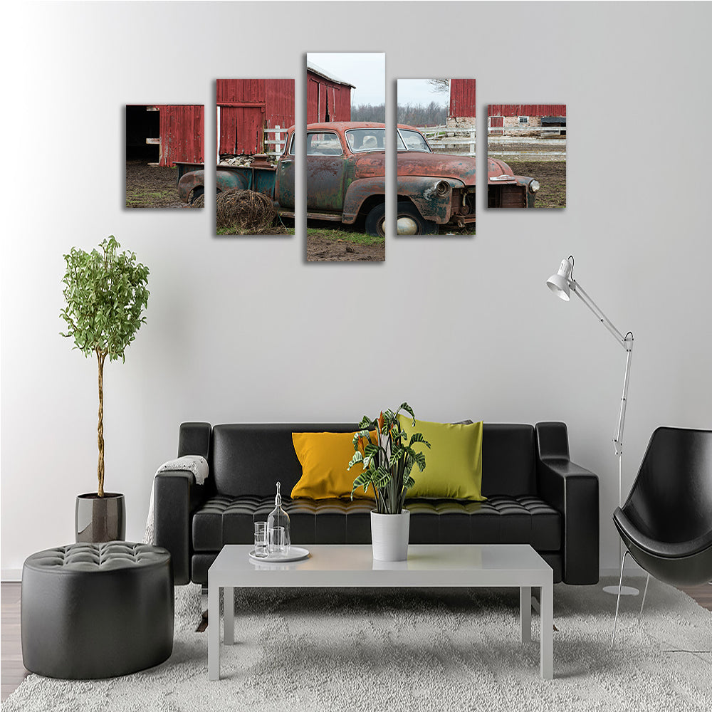 Authentic Old Wisconsin Dairy Farm Truck Wall Art - Ideal for Home Decor