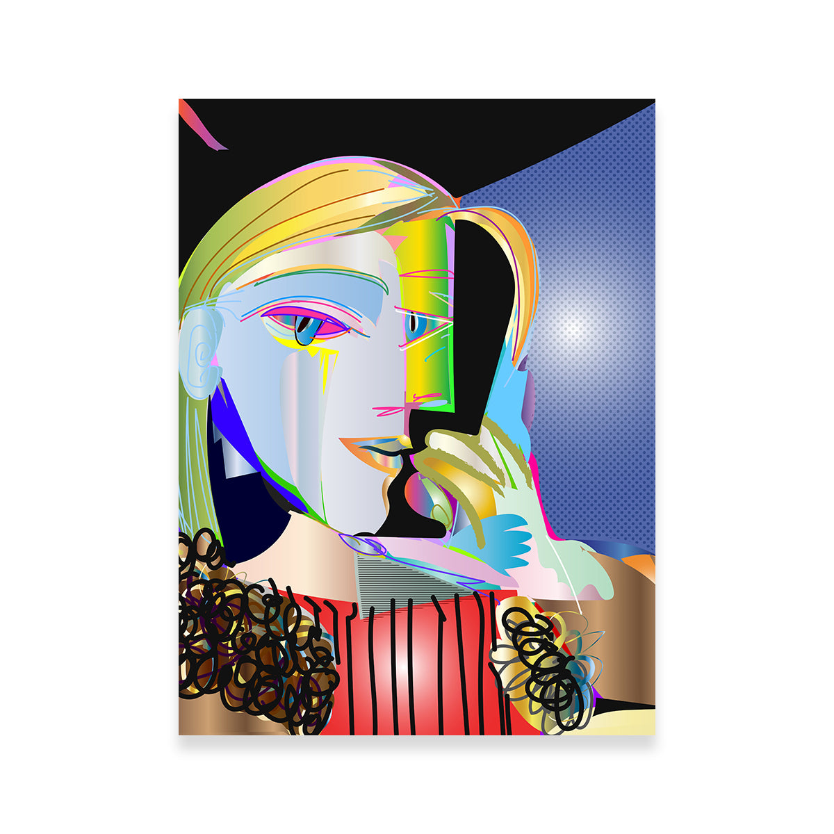 Exquisite Picasso Femme Wall Art - Handmade Museum-Quality Canvas Print
