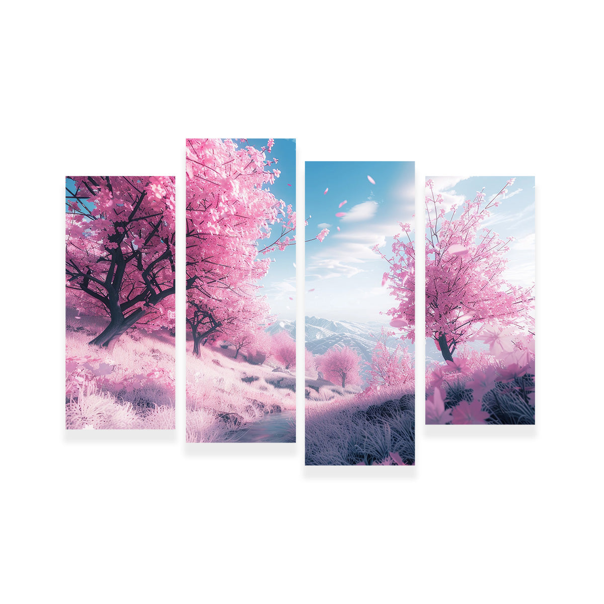 Stunning Pink Forest Wall Art