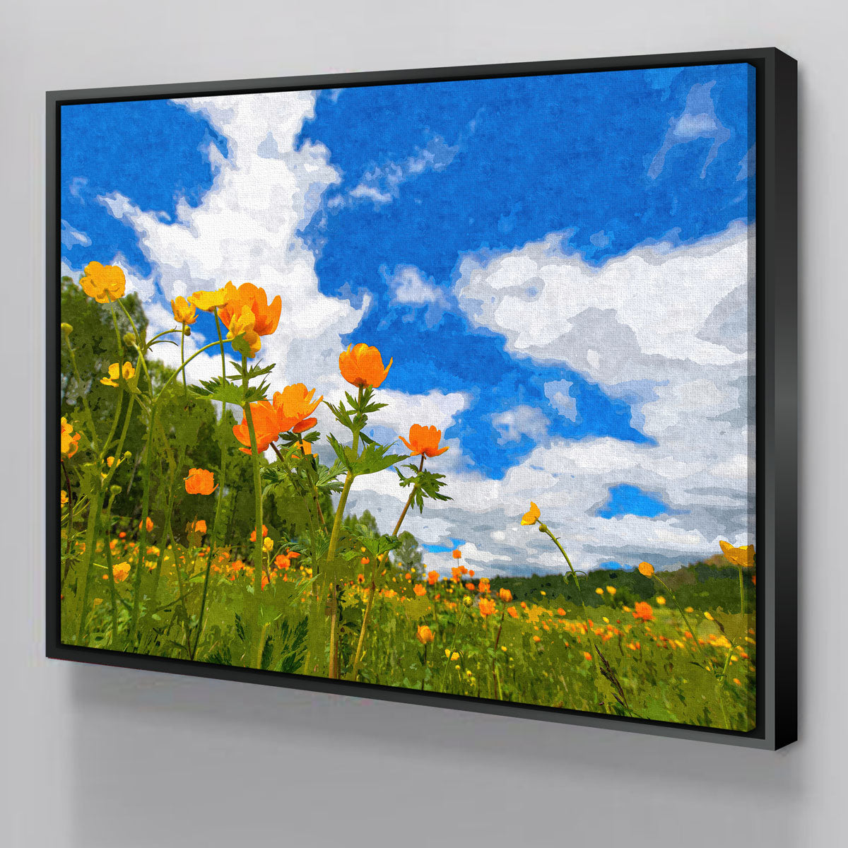 California Poppies Under The Blue Skies Stunning Wall Art by Denise Dundon
