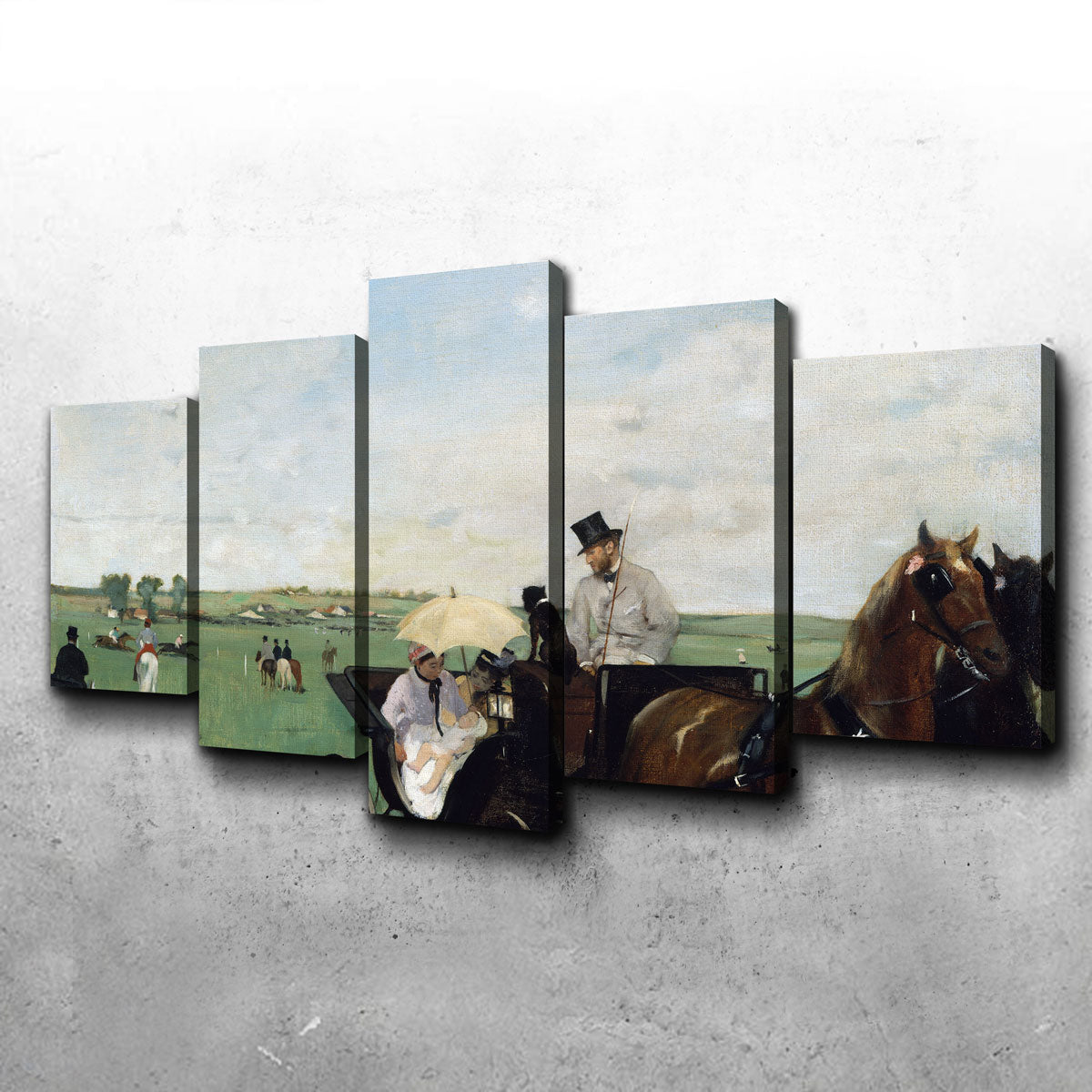 Stunning Edgar Degas At the Races in the Countryside Wall Art