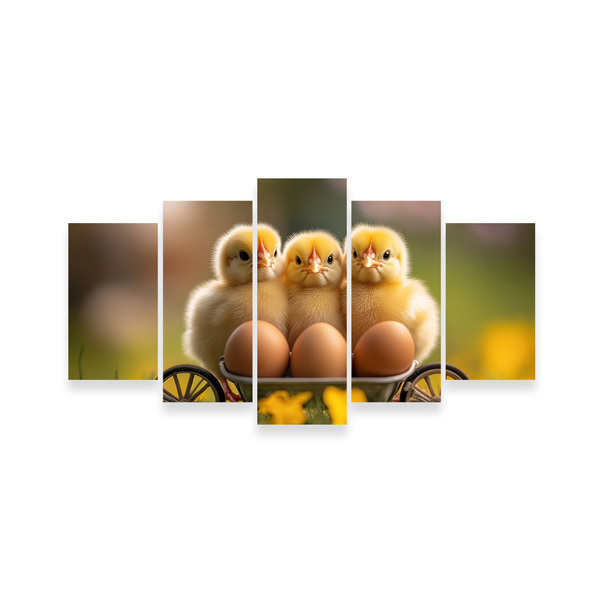 Adorable Baby Chicken Eggs Wall Art for Home Decor