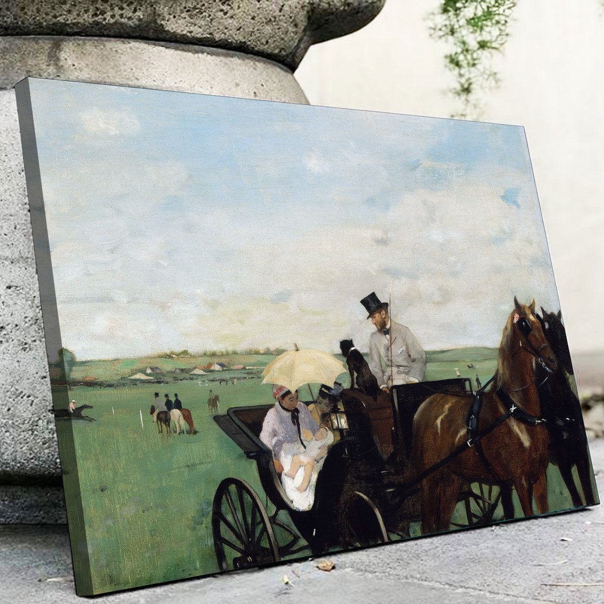 Stunning Edgar Degas At the Races in the Countryside Wall Art