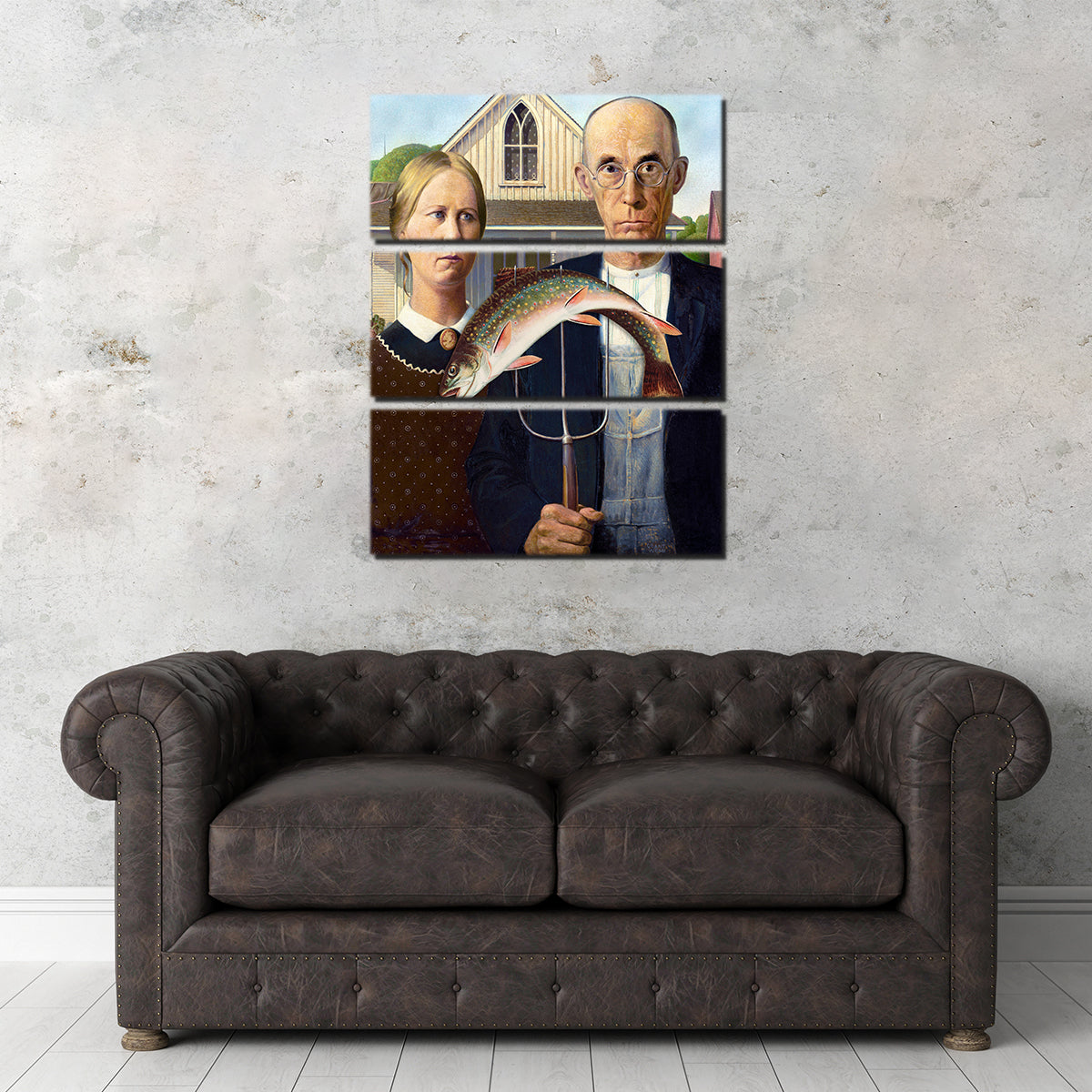 Revisited American Gothic Wall Art - A Stunning Masterpiece by Glory Days Studio