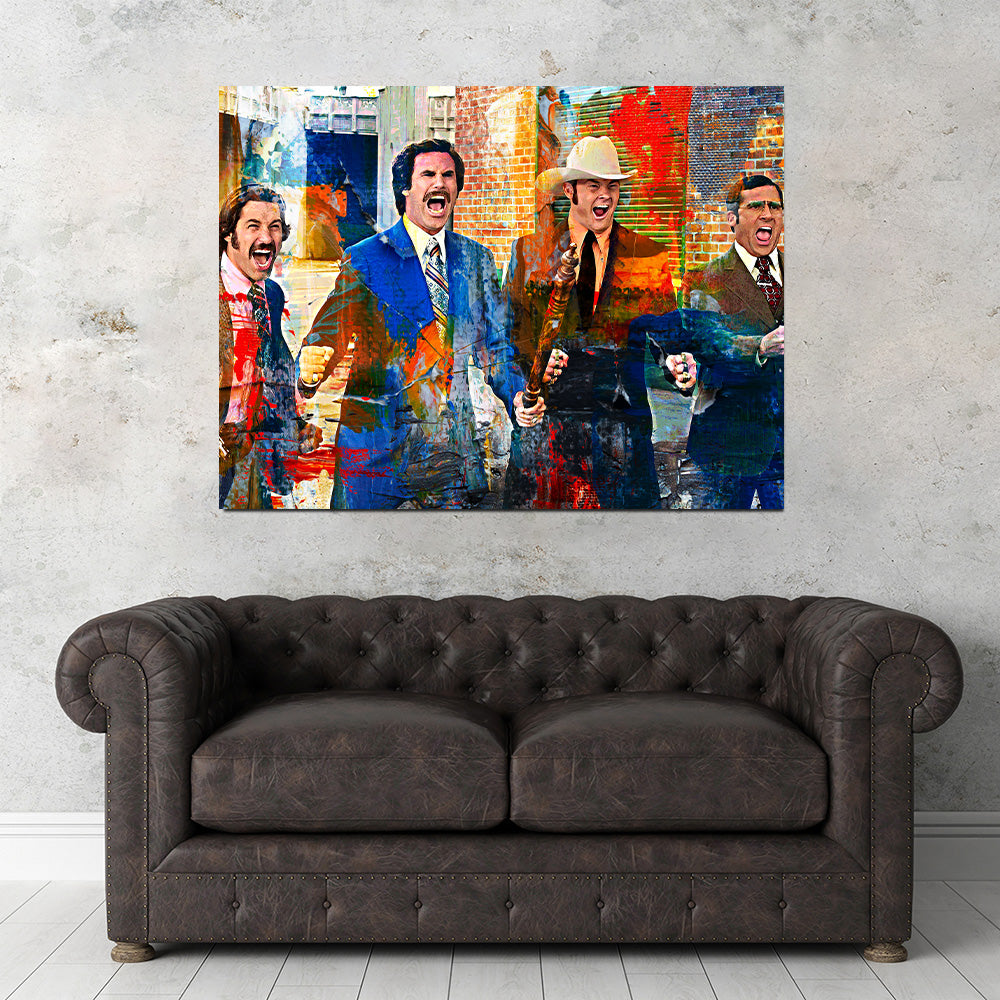 Anchorman Crew with Weapons Stunning Wall Art for Your Home Decor