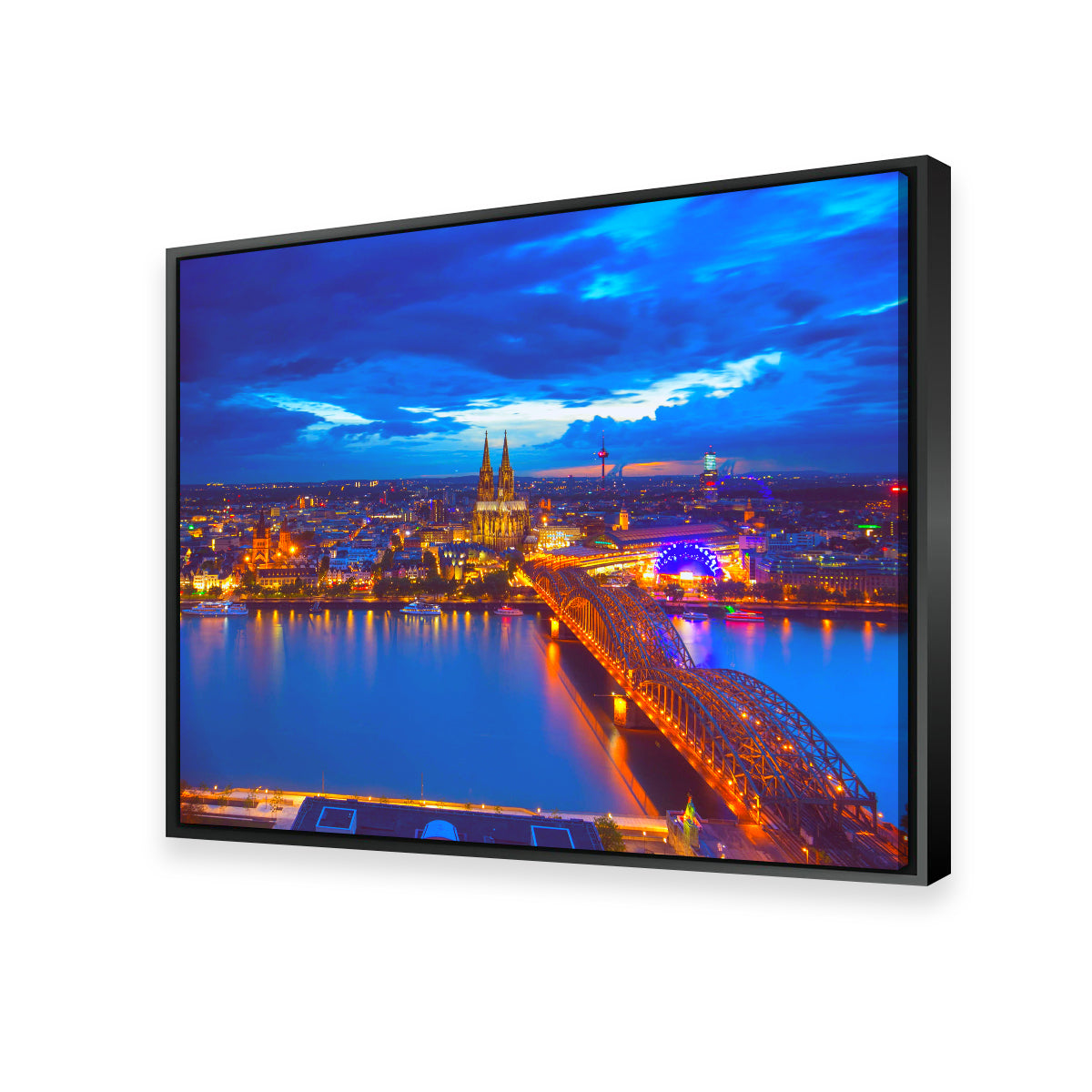Hohenzollern Bridge Germany Wall Art - Museum Quality Canvas Print by Dina Rolle