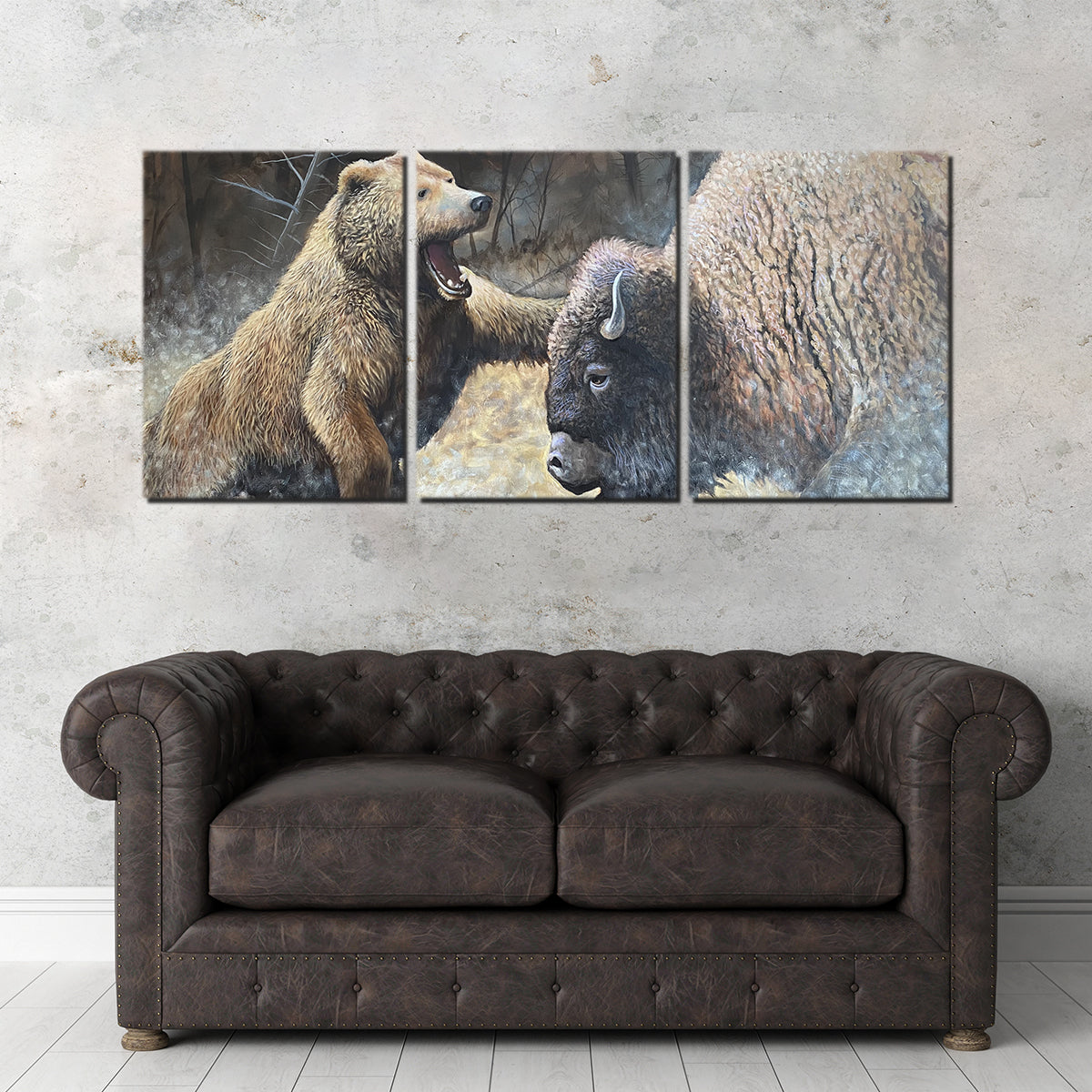 Stunning Bear and Buffalo Wall Art by Chance Tedesco