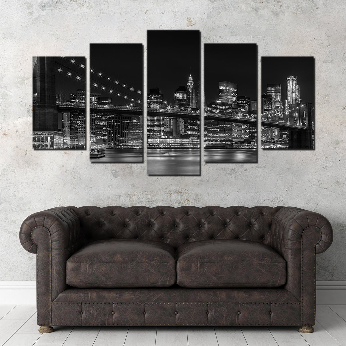NYC Nightly Impressions - Stunning Panoramic Wall Art by Melanie Viola