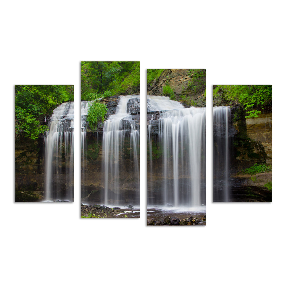 Stunning Cascade Falls Wall Art with Sustainable Pine Frames