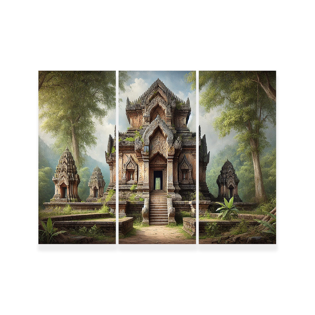 Exquisite Ancient Buddhist Temple Canvas Print