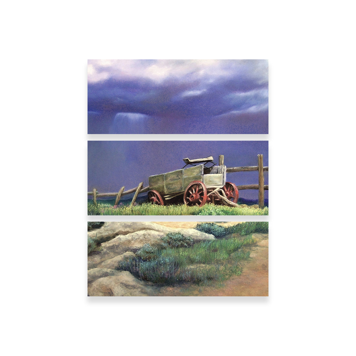 Stunning Hilltop Wagon Wall Art by Patricia Jaggie