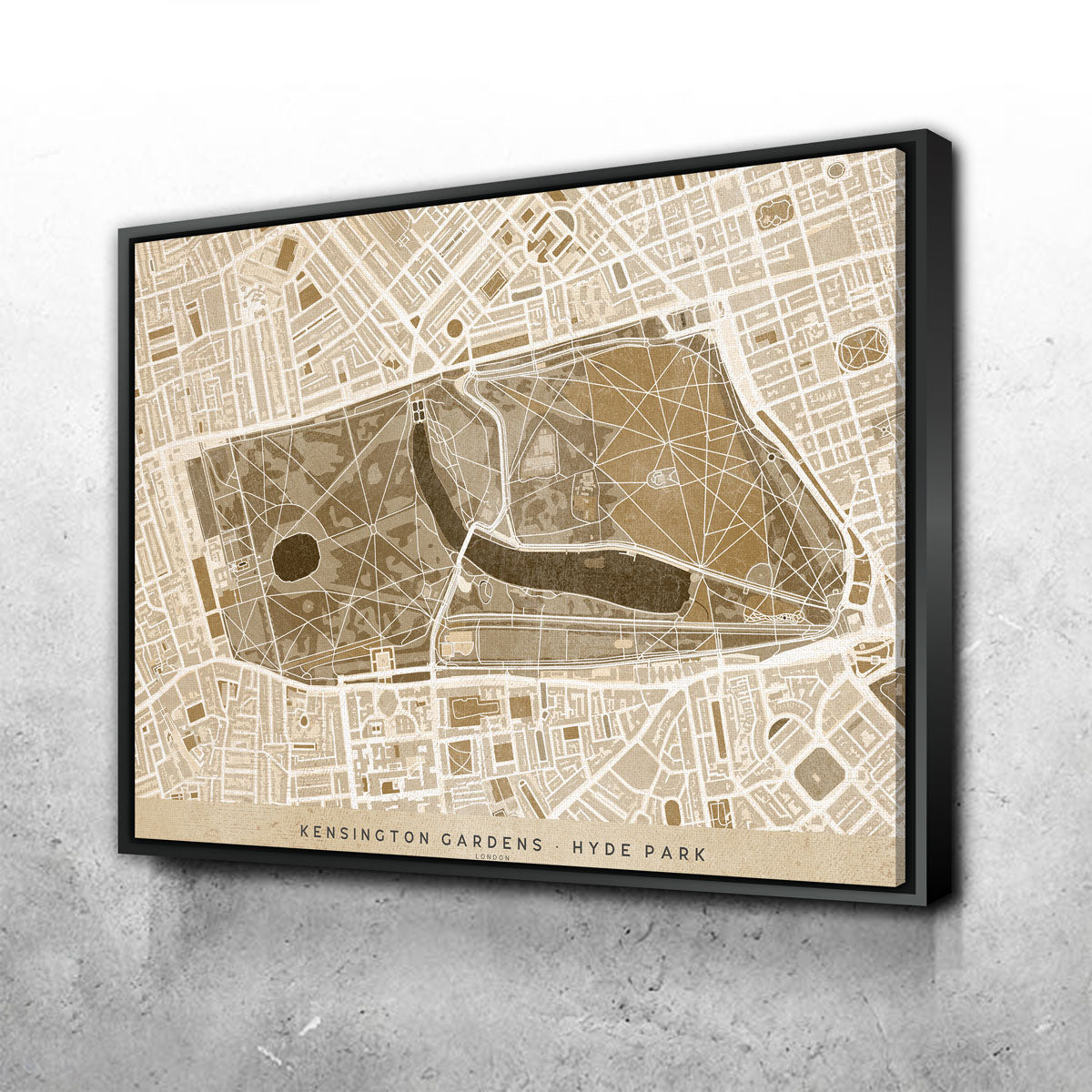 Exquisite Hyde Park Map Wall Art by Blursbyai