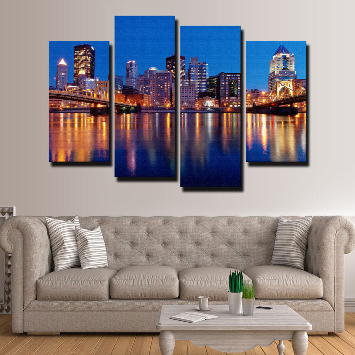 Enchanting Pittsburgh at Night Wall Art for Stunning Home Decor