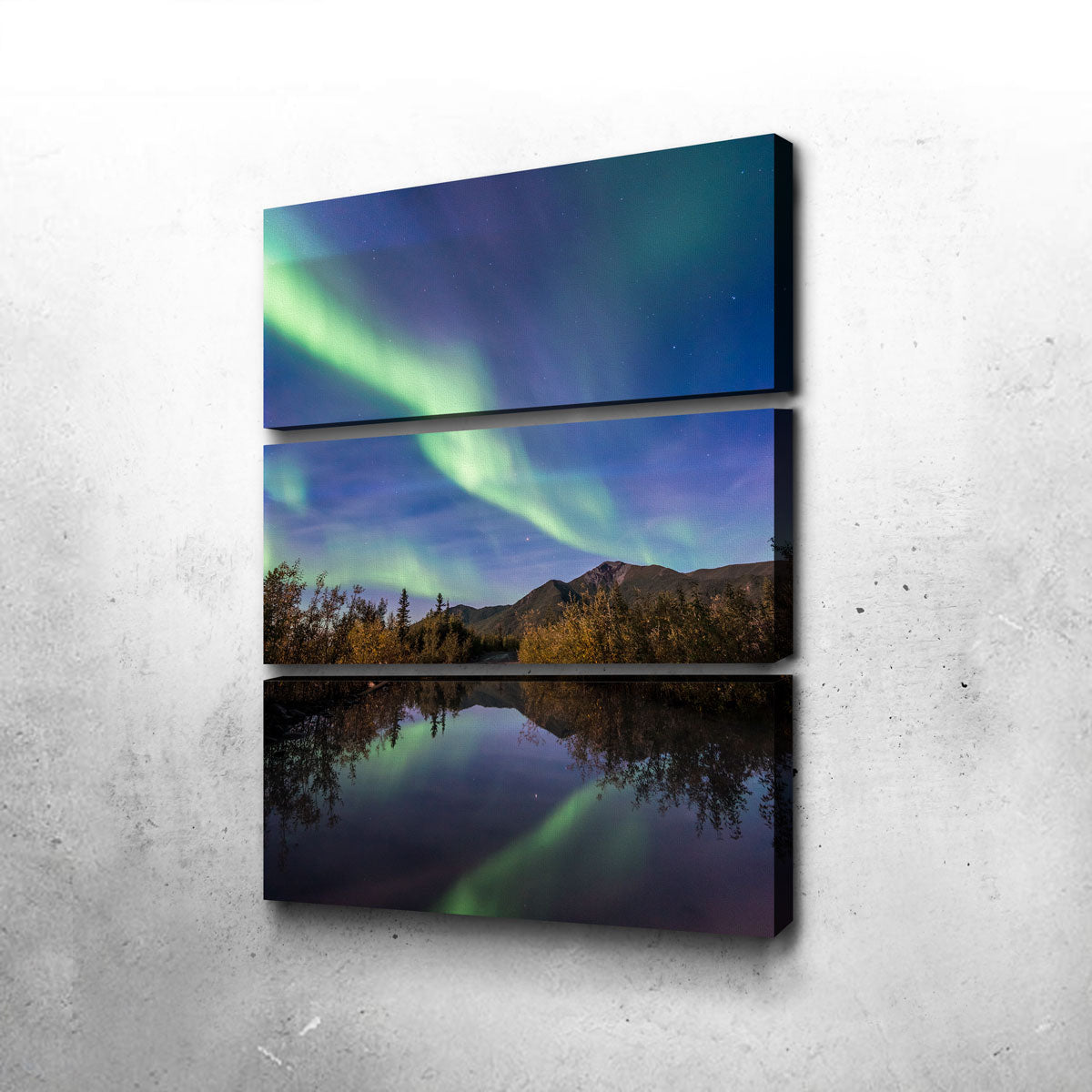 Stunning Northern Lights Reflection Wall Art by Lucas Moore
