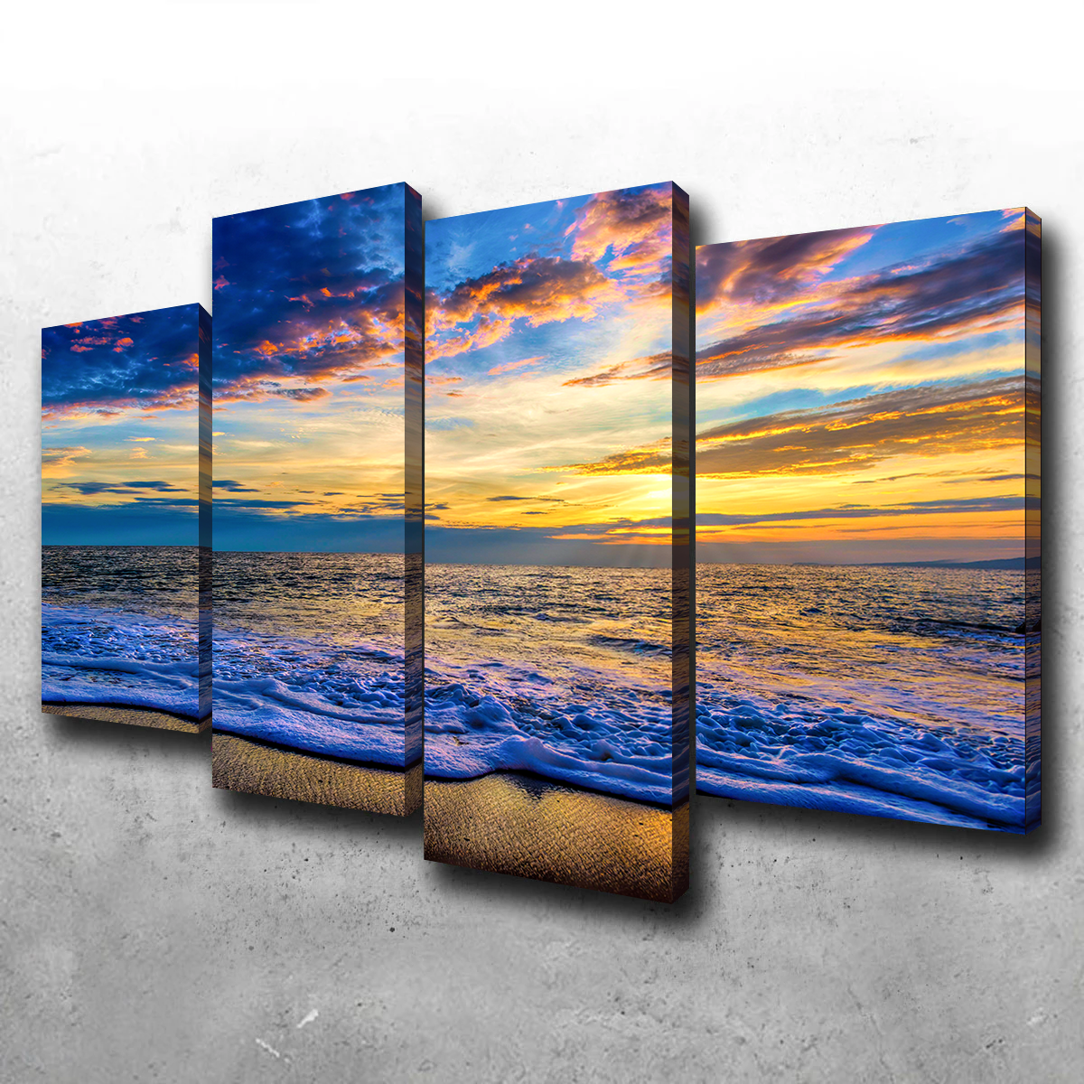 Stunning Ocean Sunset Wall Art - Museum Quality Canvas Print