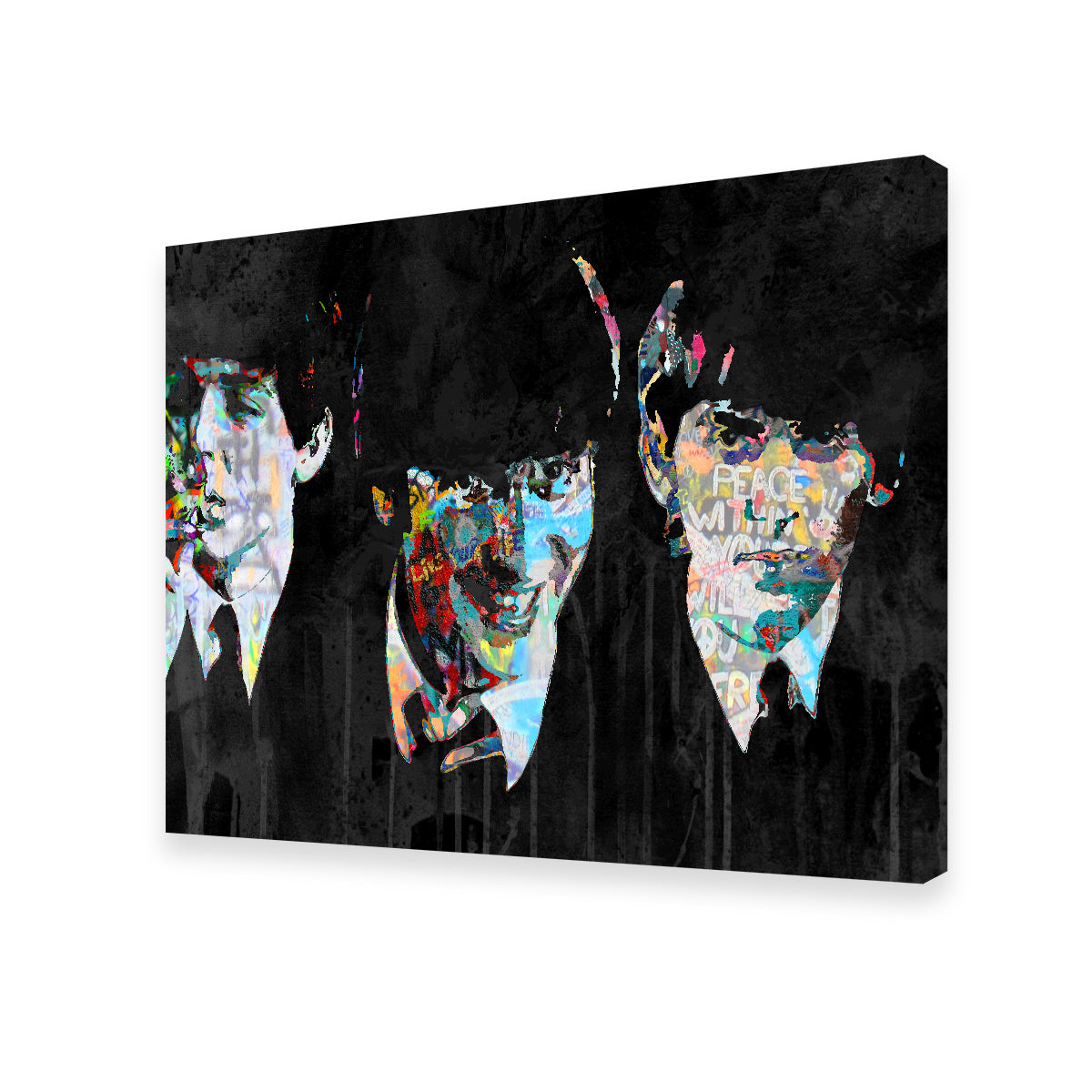 Beatles Peace Within Wall Art - Museum-Quality Handmade Canvas by Stephen Chambers