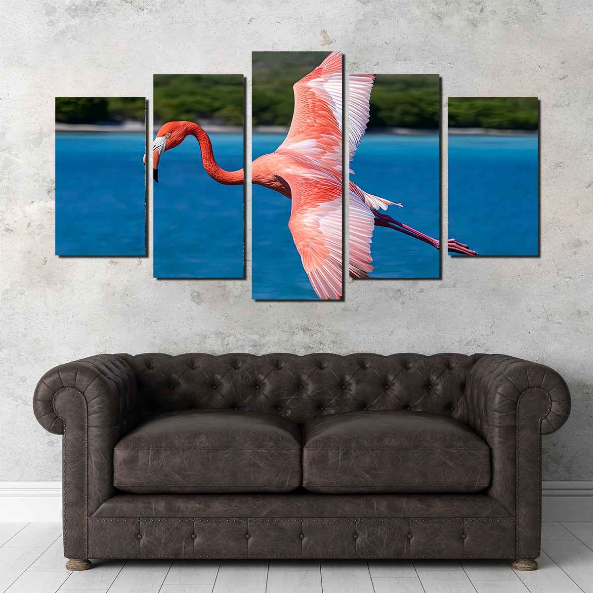 Stunning Pink Flamingo Flying Wall Art for Home Decor