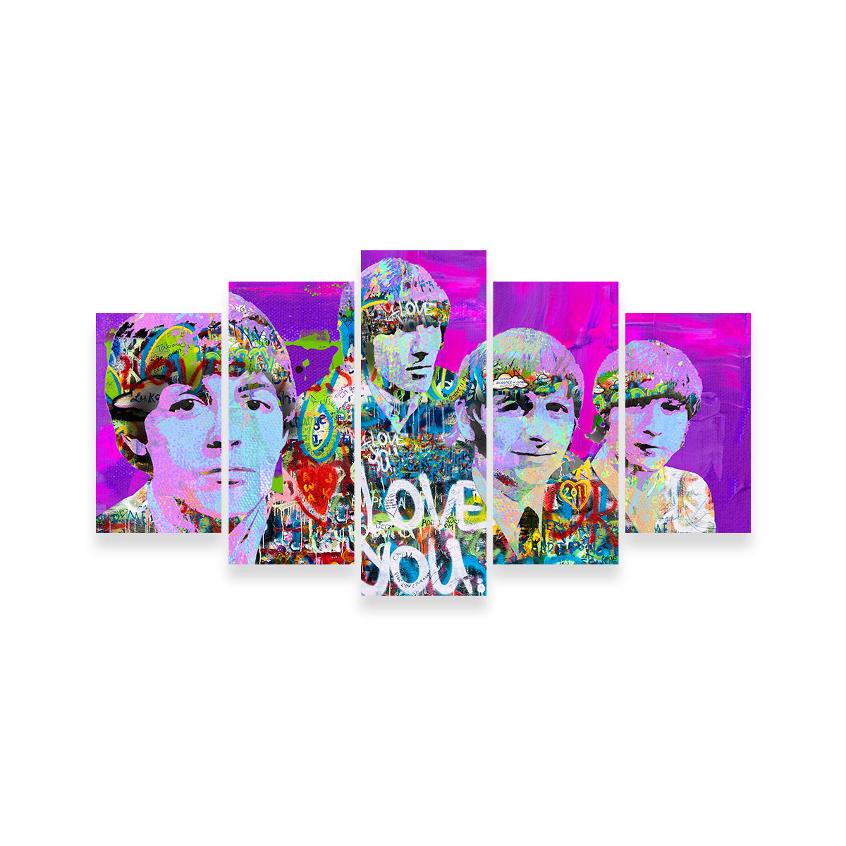 Stunning Beatles Love You Wall Art by Stephen Chambers