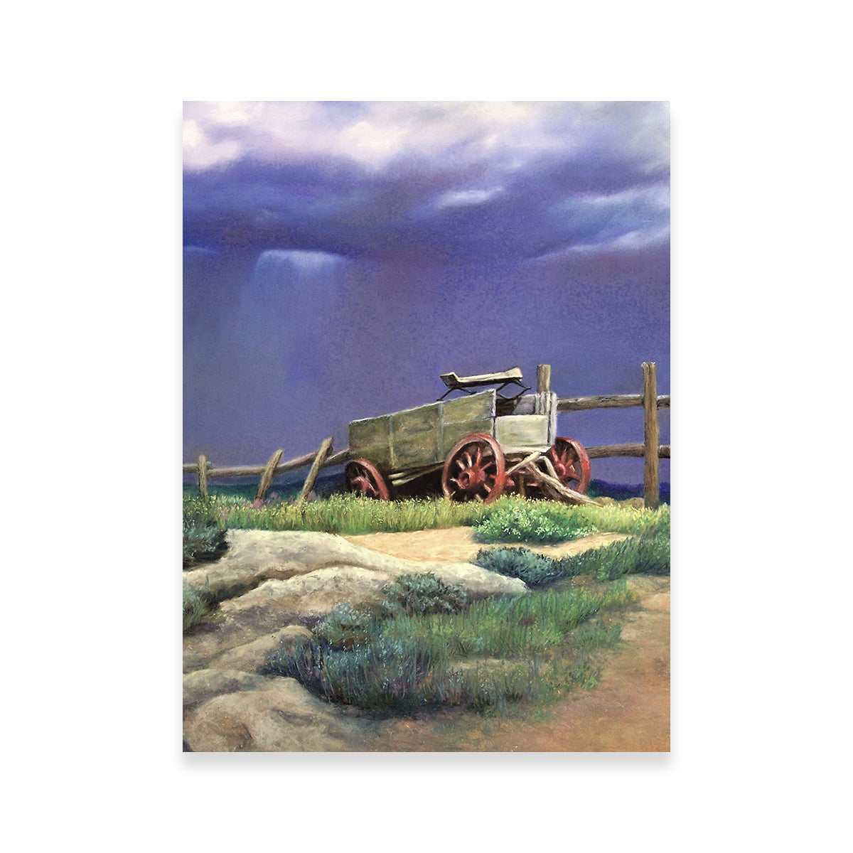Stunning Hilltop Wagon Wall Art by Patricia Jaggie