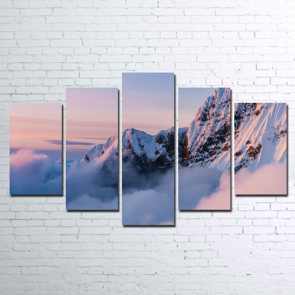 Exquisite Snowy Peaks Wall Art by Lucas Moore