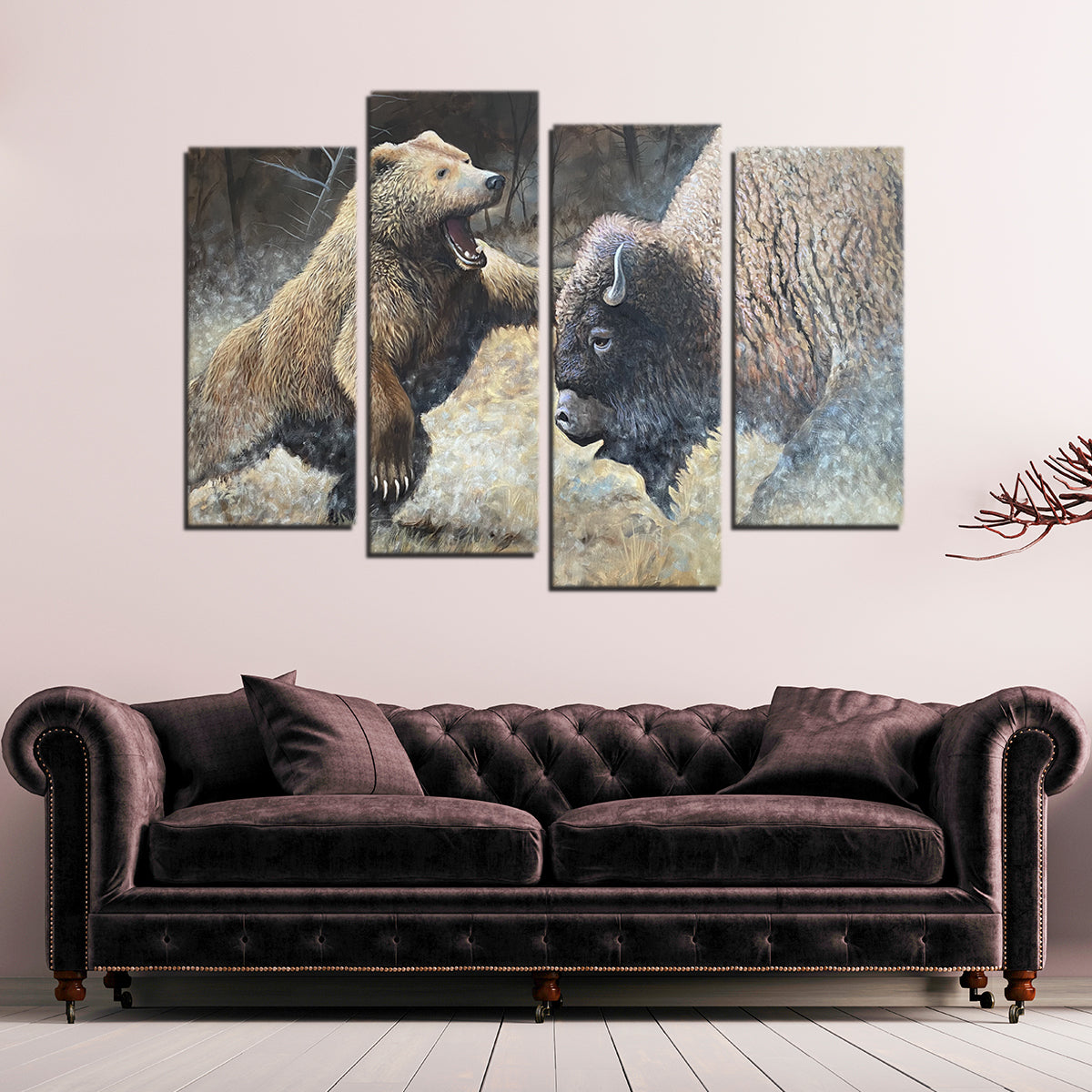 Stunning Bear and Buffalo Wall Art by Chance Tedesco