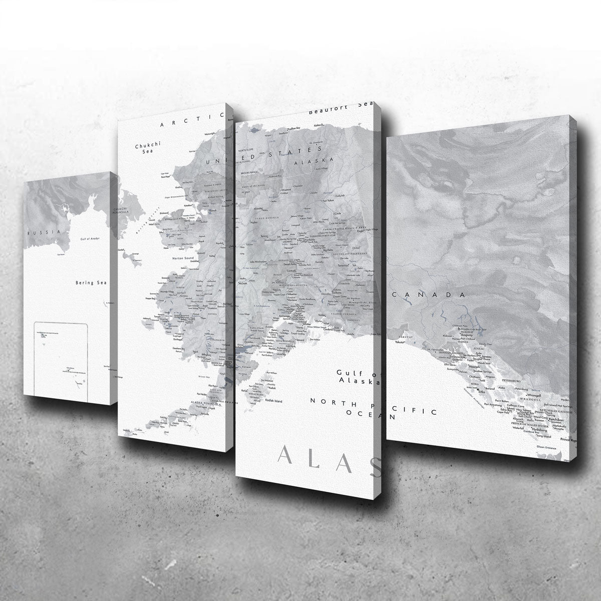 Stunning Alaska Map 2 Wall Art by Blursbyai