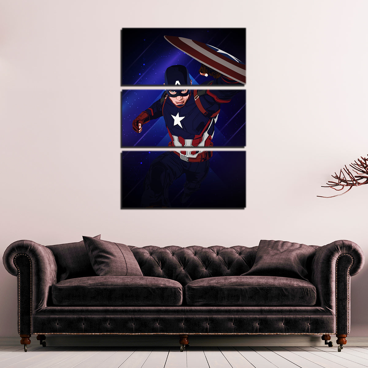 Captain America Wall Art - Premium Handmade Canvas Print