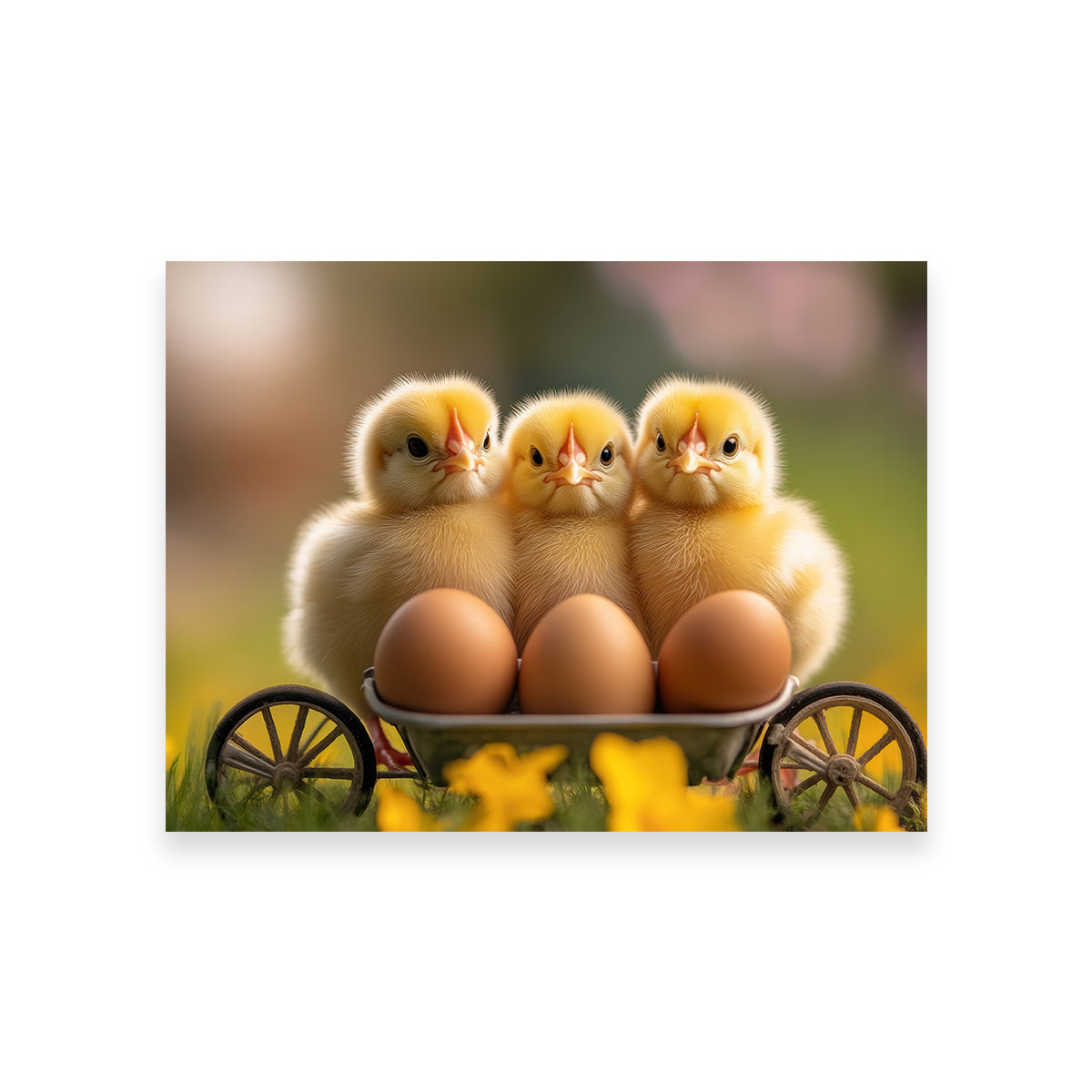 Adorable Baby Chicken Eggs Wall Art for Home Decor