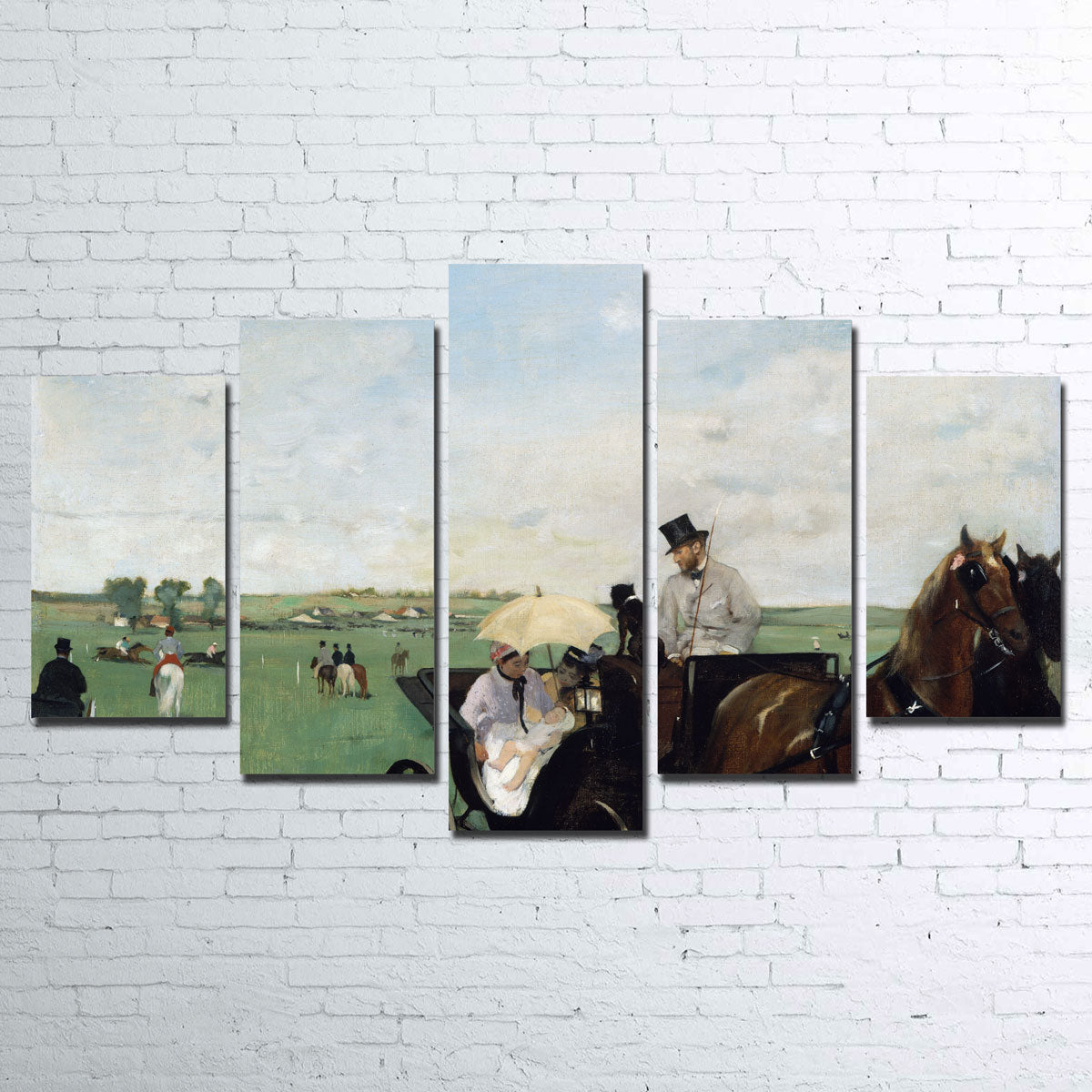 Stunning Edgar Degas At the Races in the Countryside Wall Art