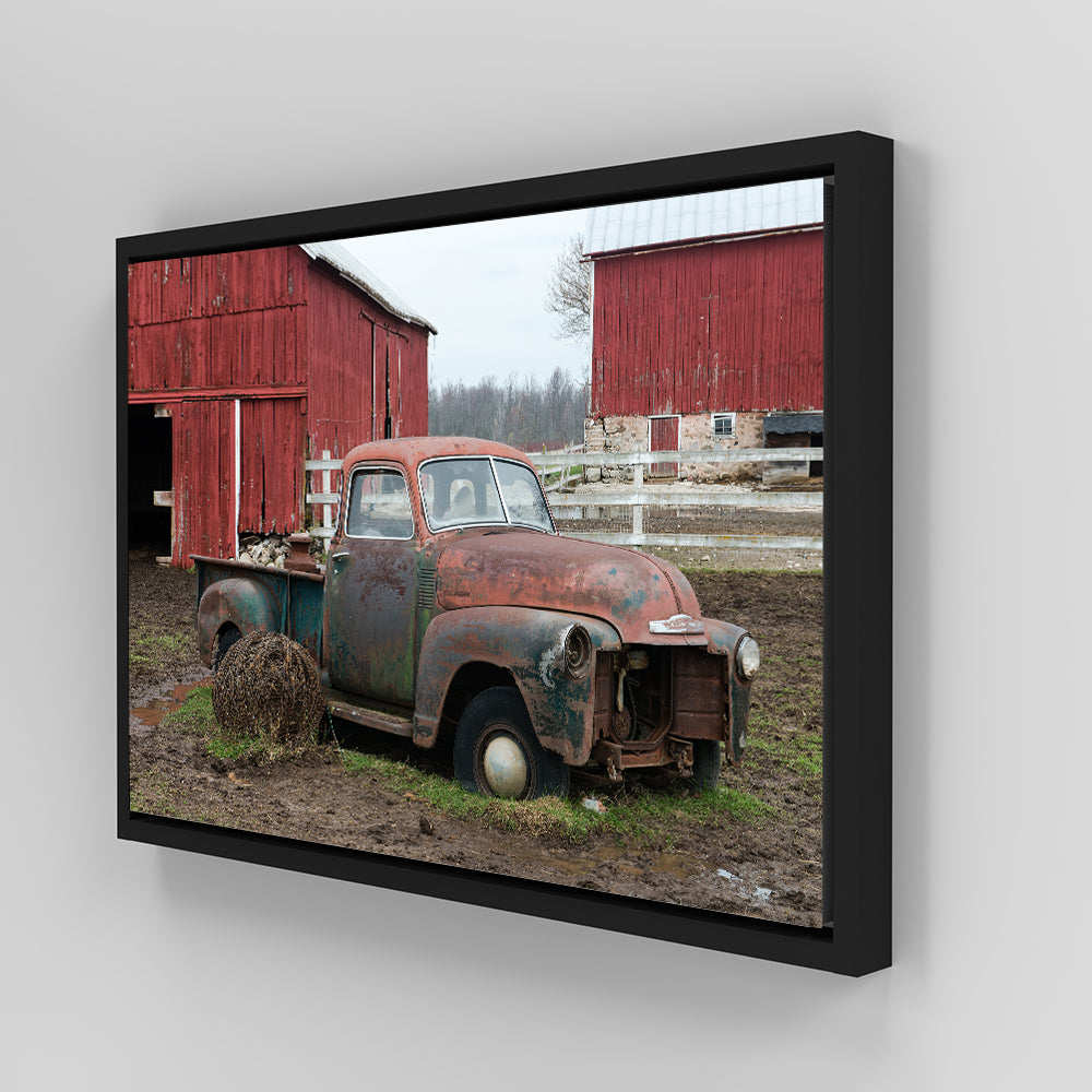 Authentic Old Wisconsin Dairy Farm Truck Wall Art - Ideal for Home Decor