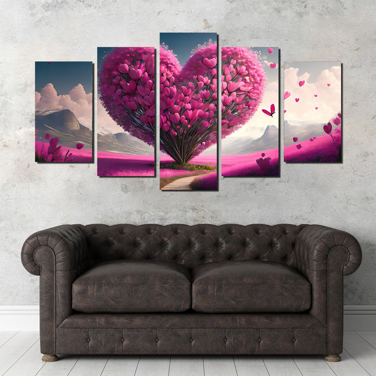 Gorgeous Pink Heart Wall Art