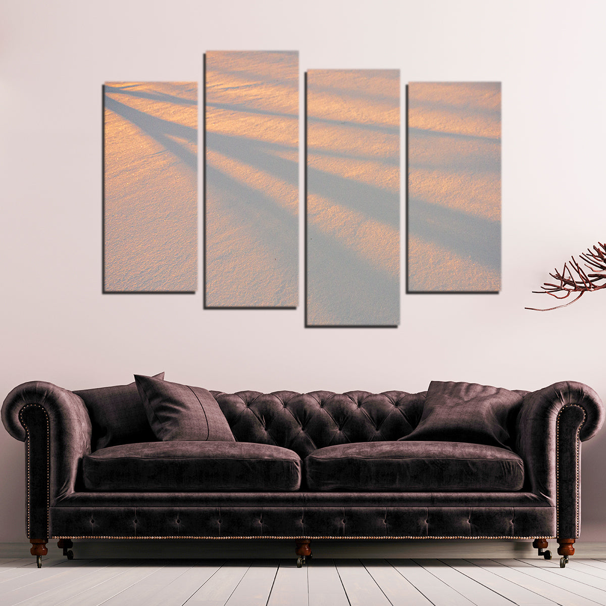 Enchanting Shadows in the Snow Wall Art by Mike Cotton
