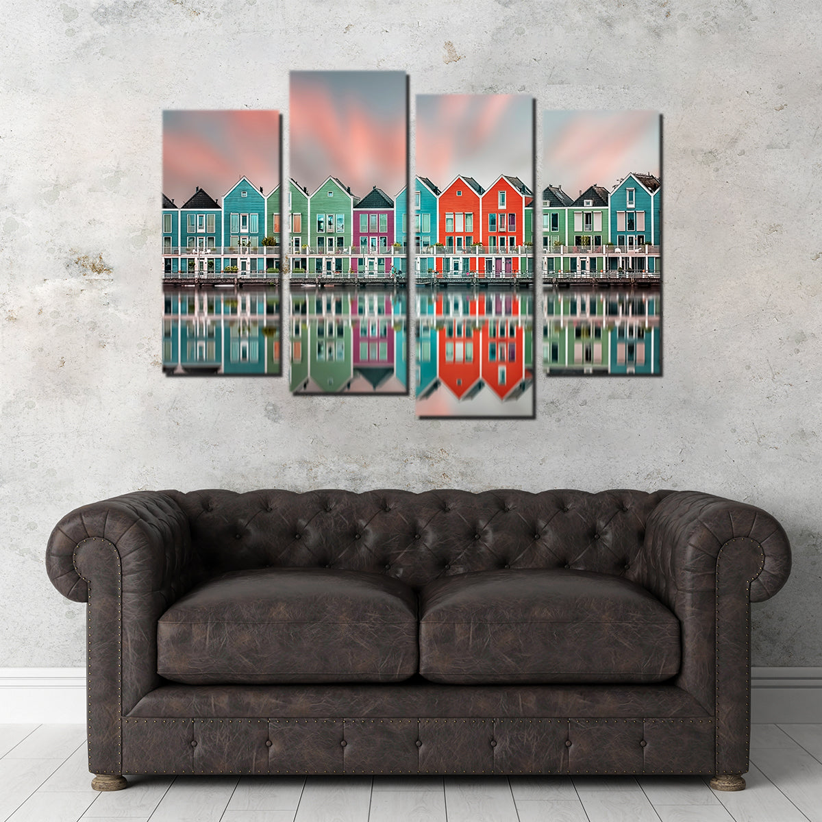 Exquisite Handmade Dutch-Style Kiln-Dried Pine Wood Wall Art