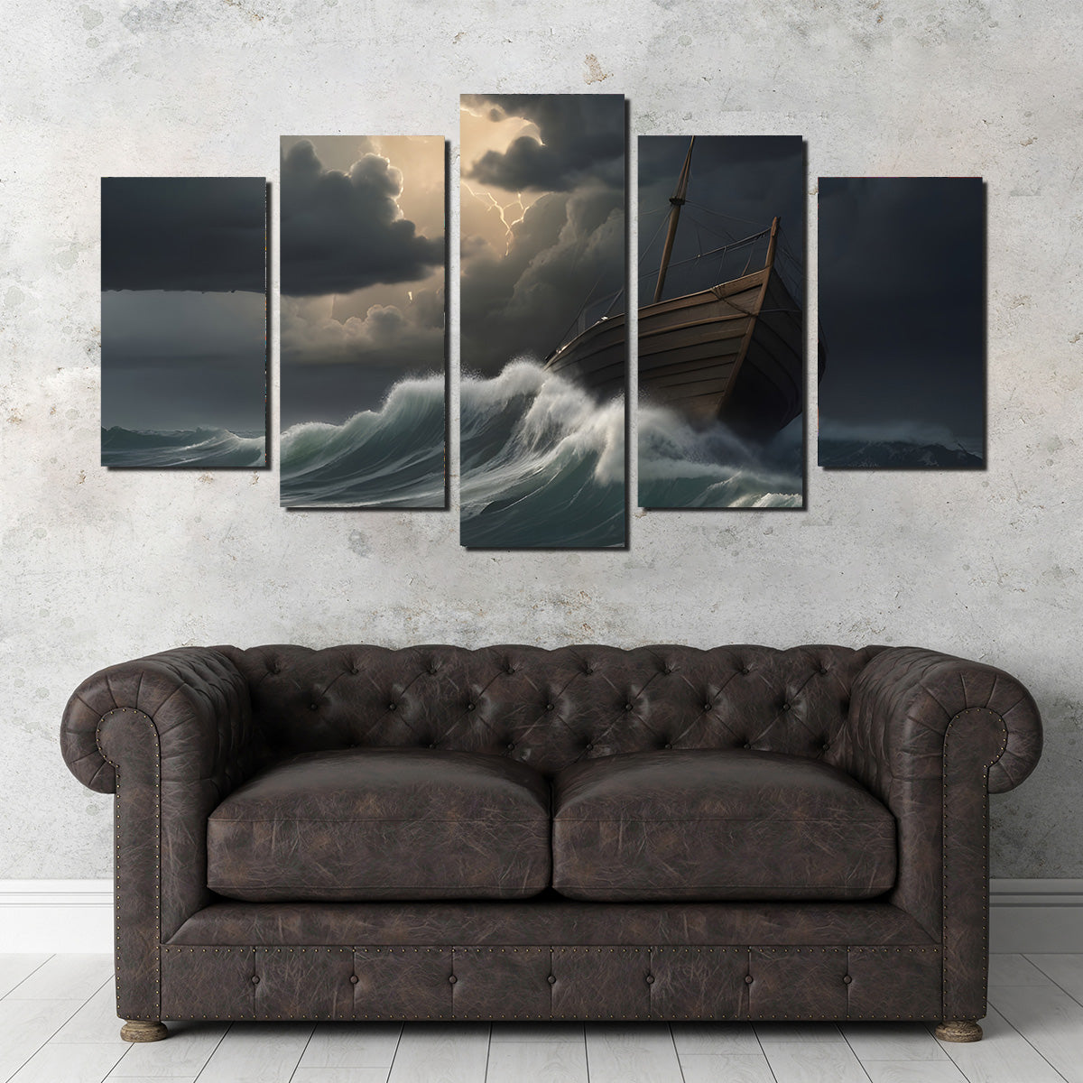 Exquisite Old Wooden Ship Wall Art - Handmade with Sustainable Materials