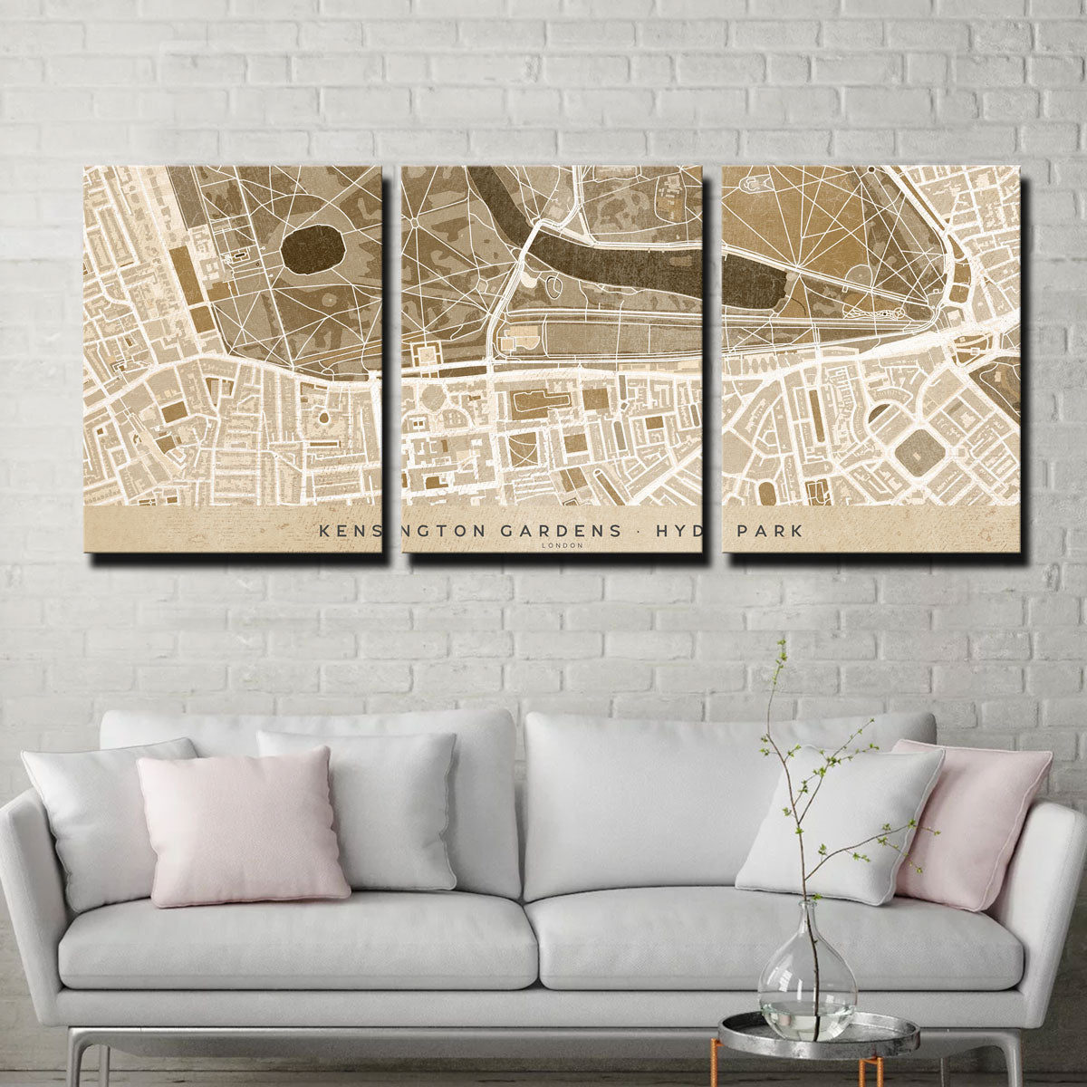 Exquisite Hyde Park Map Wall Art by Blursbyai