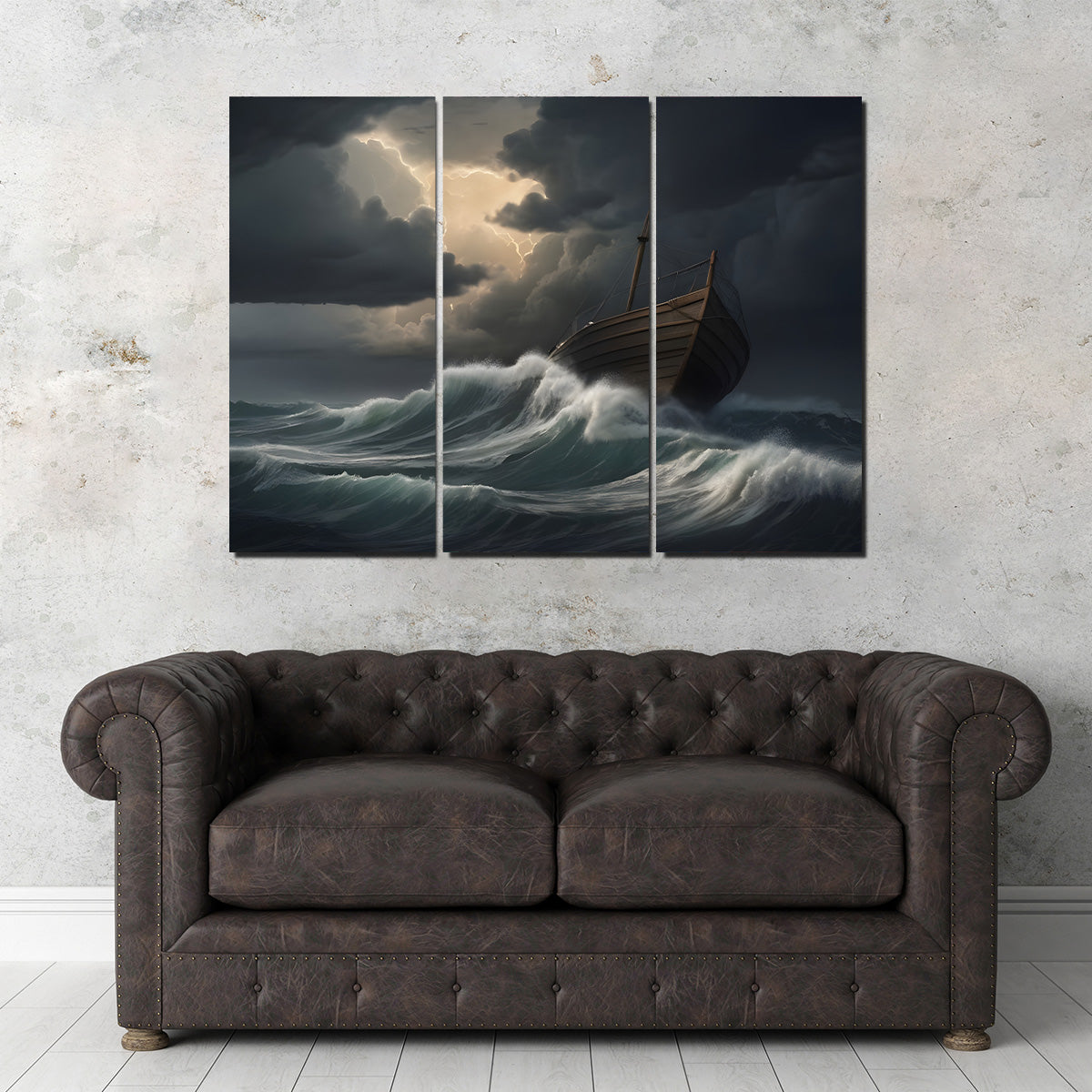 Exquisite Old Wooden Ship Wall Art - Handmade with Sustainable Materials