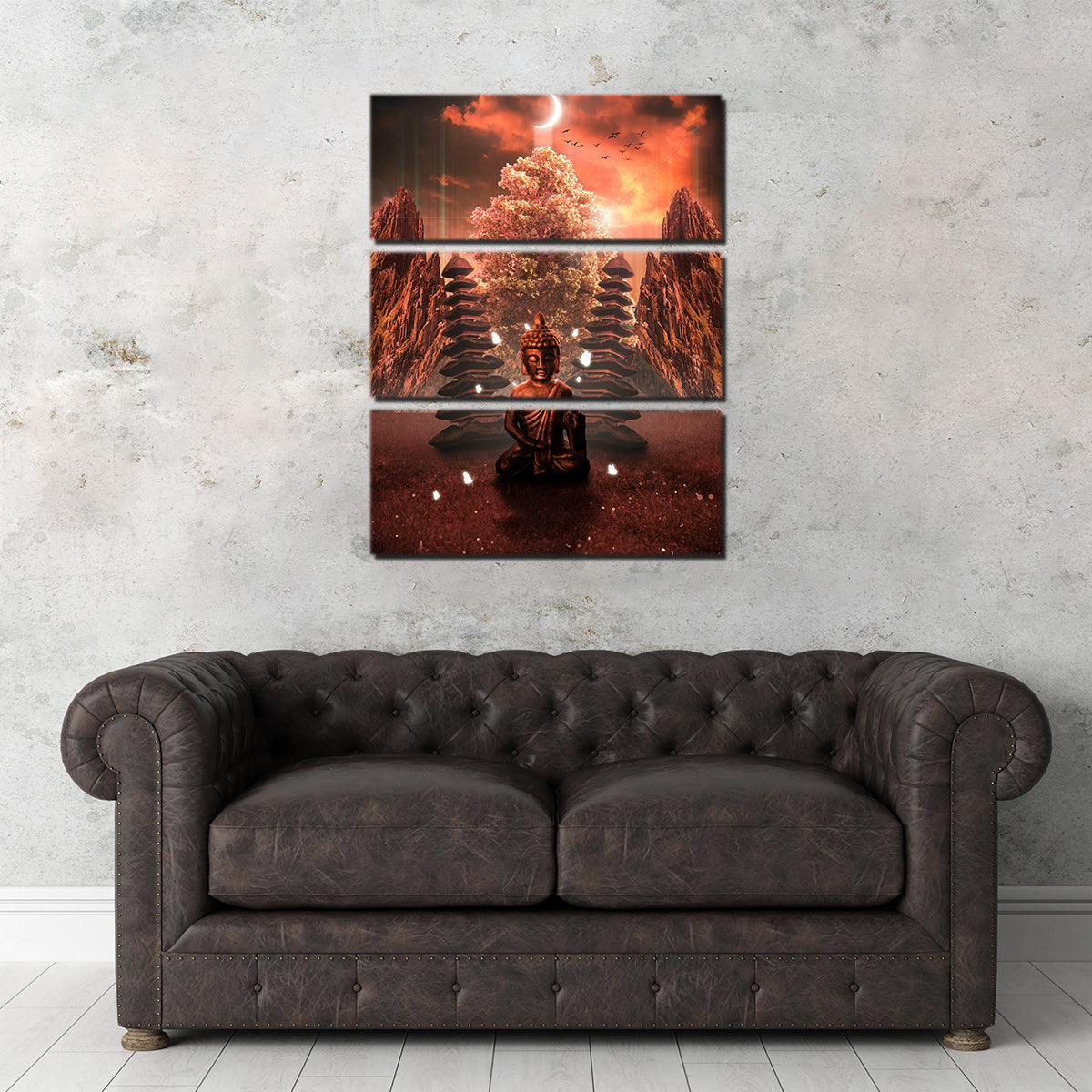 Exquisite Sin Buddha Wall Art by INDOARC