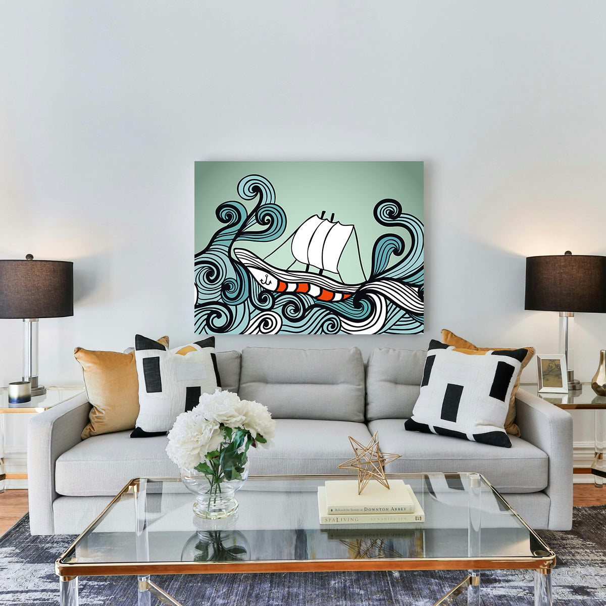 Exquisite Ship Art Wall Decor Canvas