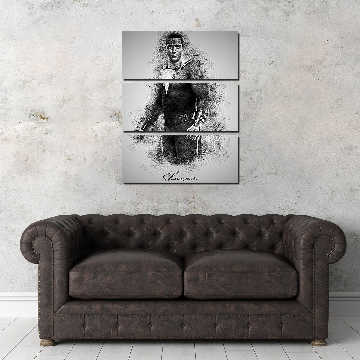 Stunning Shazam Wall Art - Handmade Museum-Quality Canvas