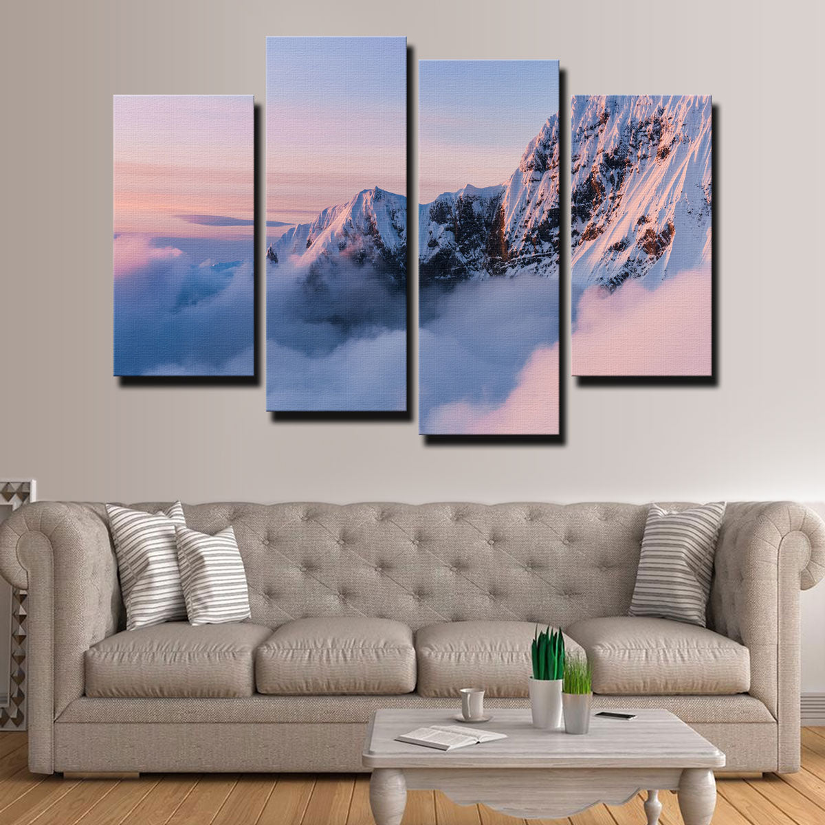 Exquisite Snowy Peaks Wall Art by Lucas Moore