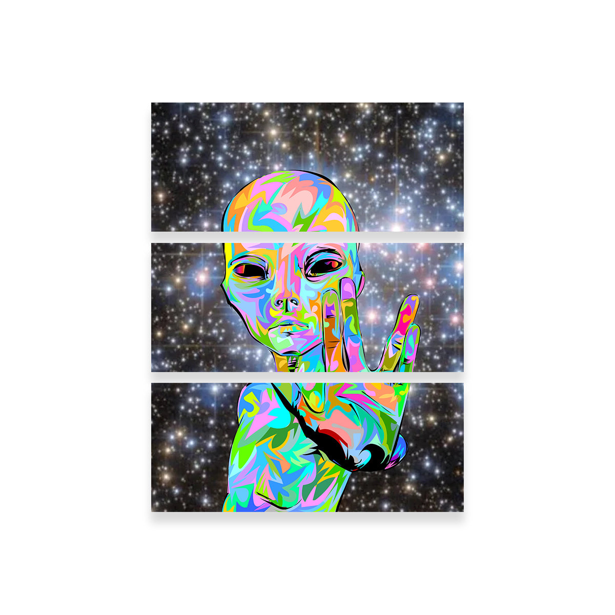 Stunning Alien Peace Wall Art for Unique Home Decor