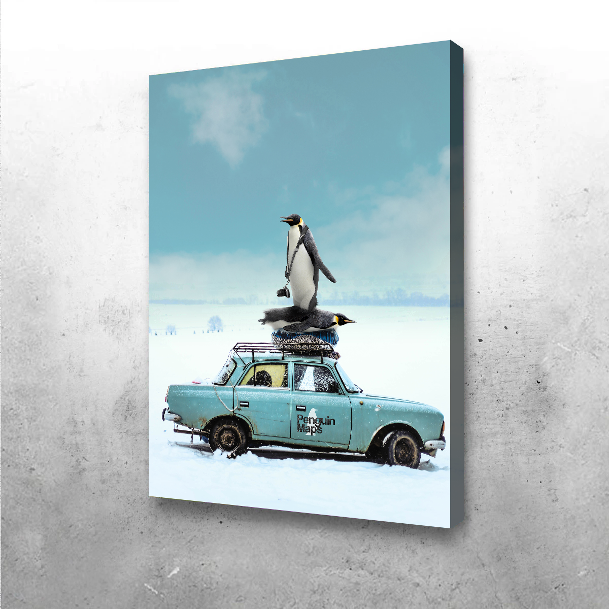 Exquisite Penguin Maps Wall Art by Ibrahim Saifee