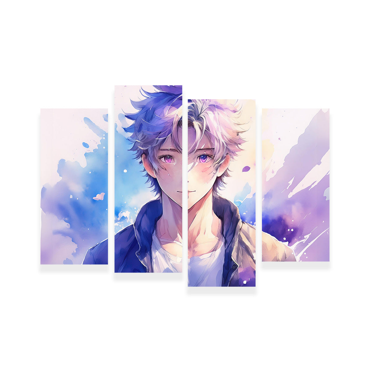 Captivating Anime Boy Abstract Artwork