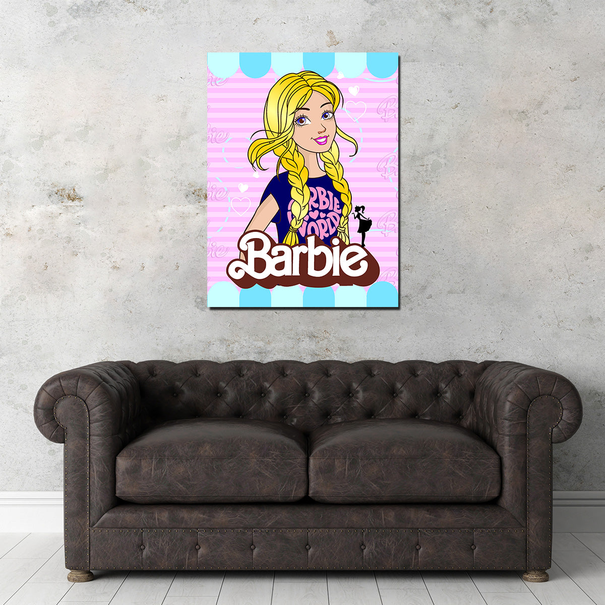 Barbie Girl - Exquisite Canvas Print with Sustainable Pine Frame