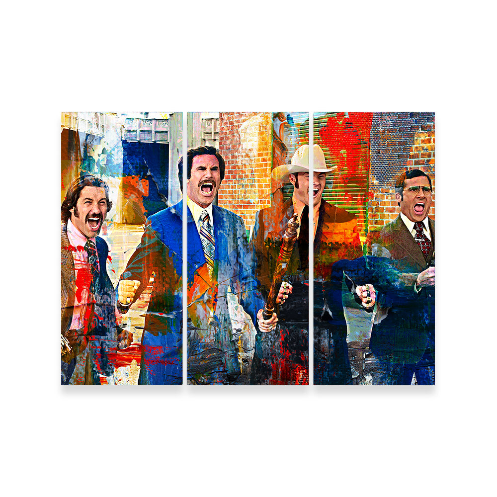 Anchorman Crew with Weapons Stunning Wall Art for Your Home Decor