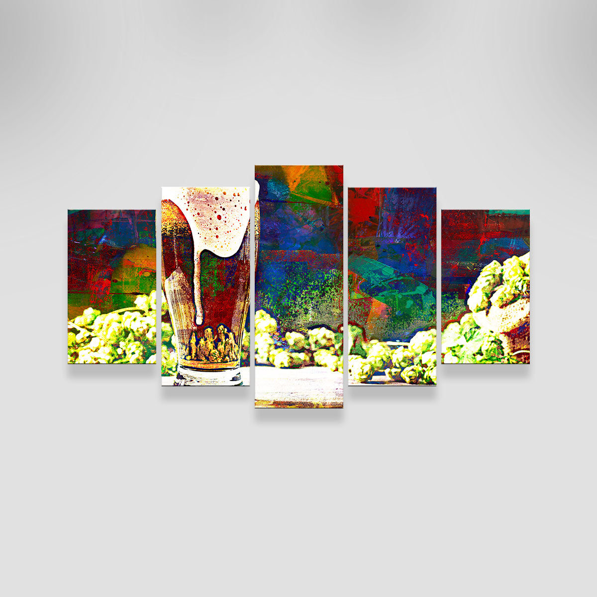 Stunning Beer Hops Abstract Wall Art for a Unique Home Decor