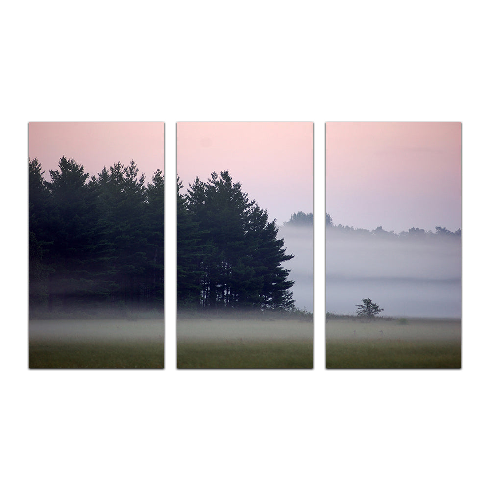Enchanting Misty Wisconsin Morning Castle Rock Lake Wall Art - Museum-Quality Canvas