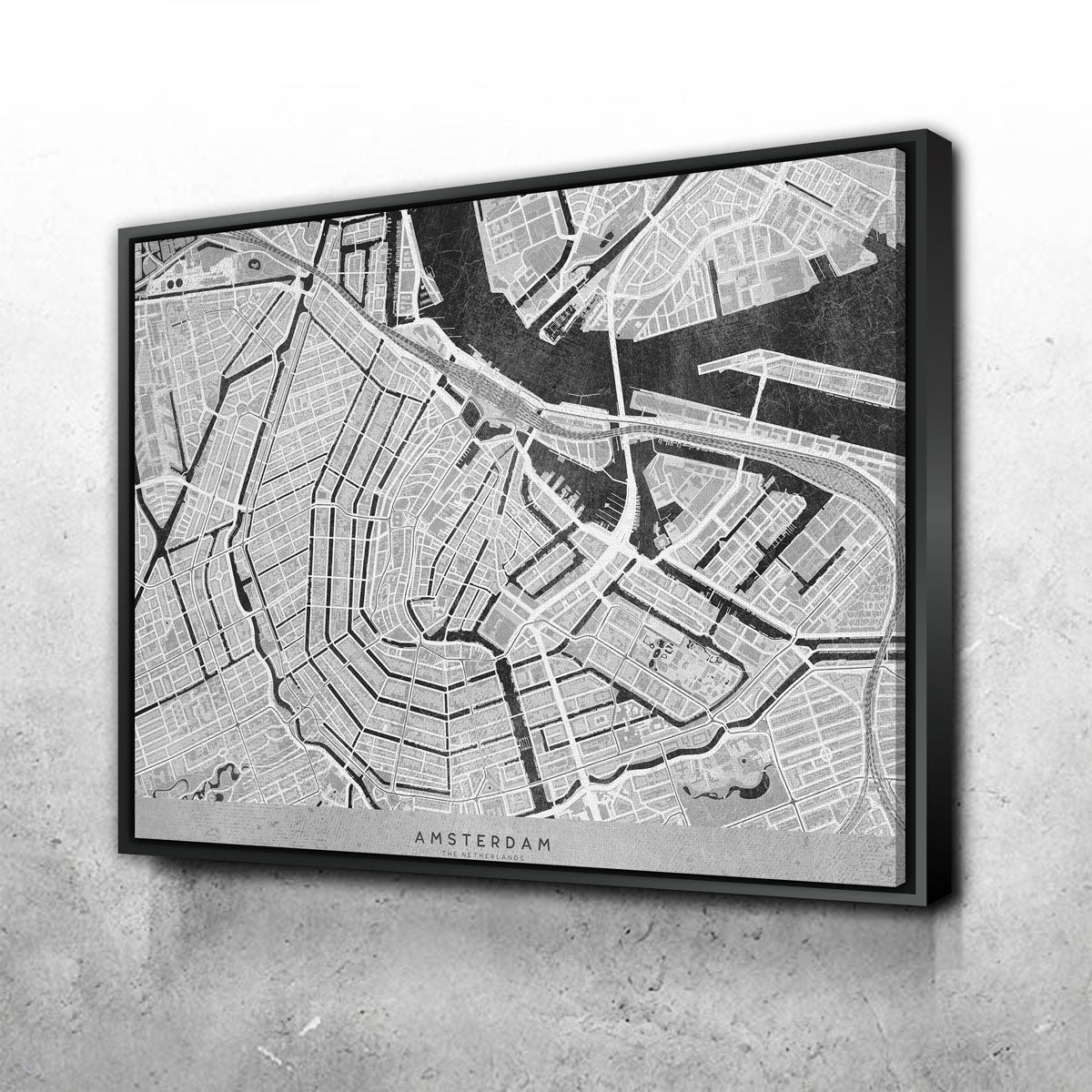 Stunning Amsterdam Map 2 Wall Art - Ideal for Home Decor