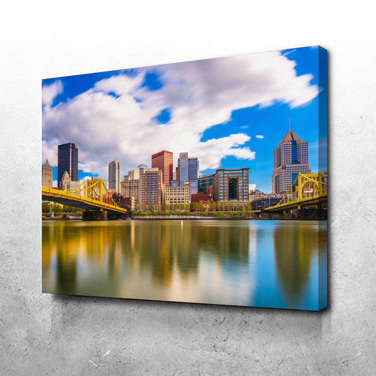 Exquisite Pittsburgh Allegheny River Wall Art - Museum-Quality Canvas on Sustainable Pine Frames